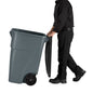 Basurero Rubbermaid Brute con Tapa y Ruedas 189.3 L Gris