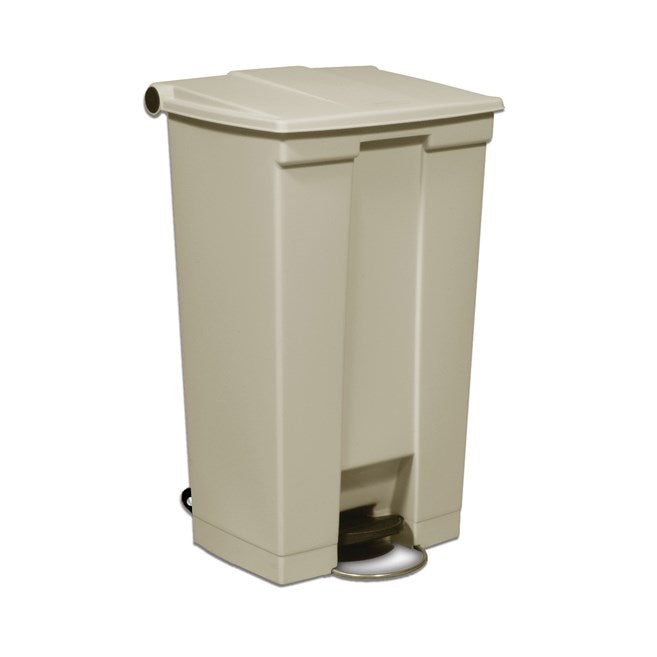 Basurero Contenedor Legacy con pedal de 23 galones, color beige.