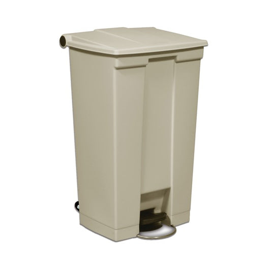 Basurero Contenedor Legacy con pedal de 23 galones, color beige.