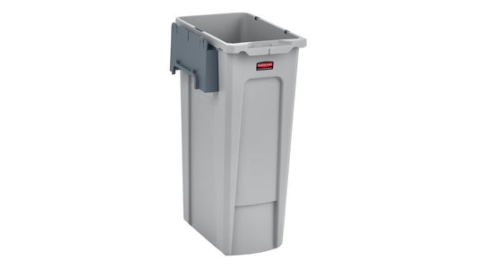 Basurero Rubbermaid Slim Jim para Reciclaje con Tapa y Conector