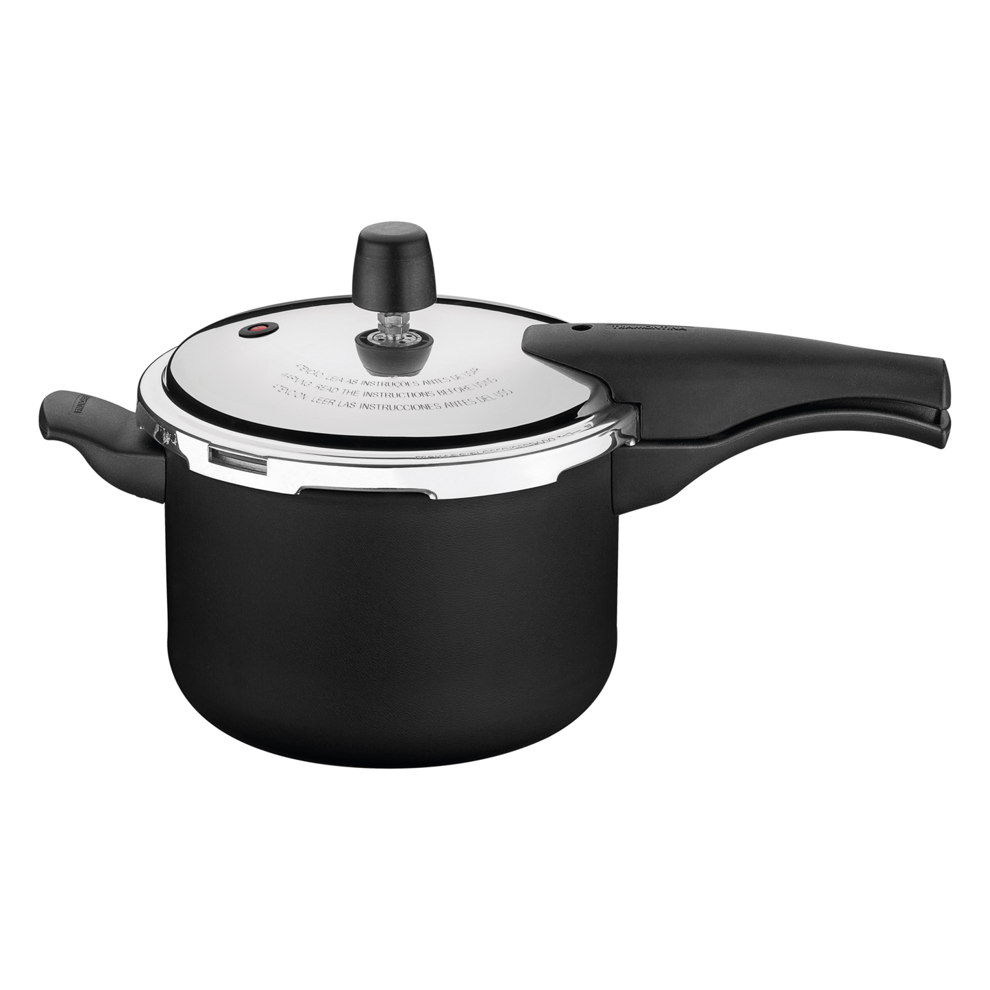 20582/420 	Olla a presión de aluminio Tramontina Vancouver con revestimiento antiadherente Starflon Max interno y externo, negra, 20 cm, 4,5 L