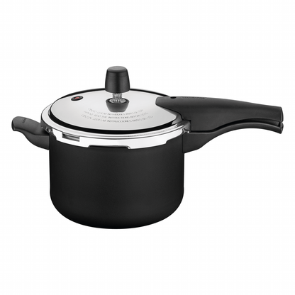 20582/420 	Olla a presión de aluminio Tramontina Vancouver con revestimiento antiadherente Starflon Max interno y externo, negra, 20 cm, 4,5 L