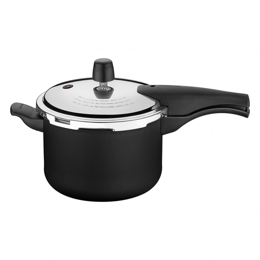20582/420 	Olla a presión de aluminio Tramontina Vancouver con revestimiento antiadherente Starflon Max interno y externo, negra, 20 cm, 4,5 L