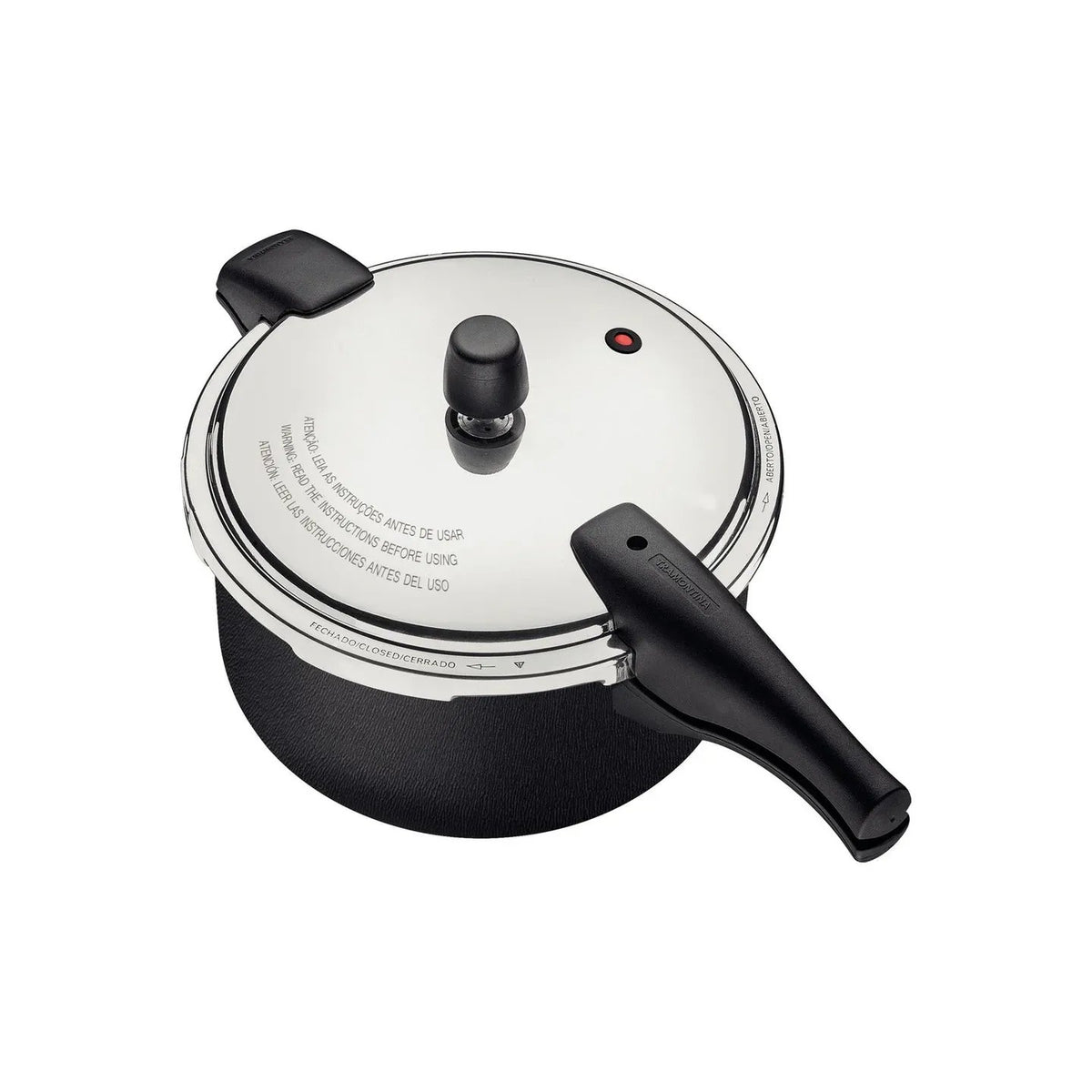 Tapa de olla a presión Tramontina en acero inoxidable con mang