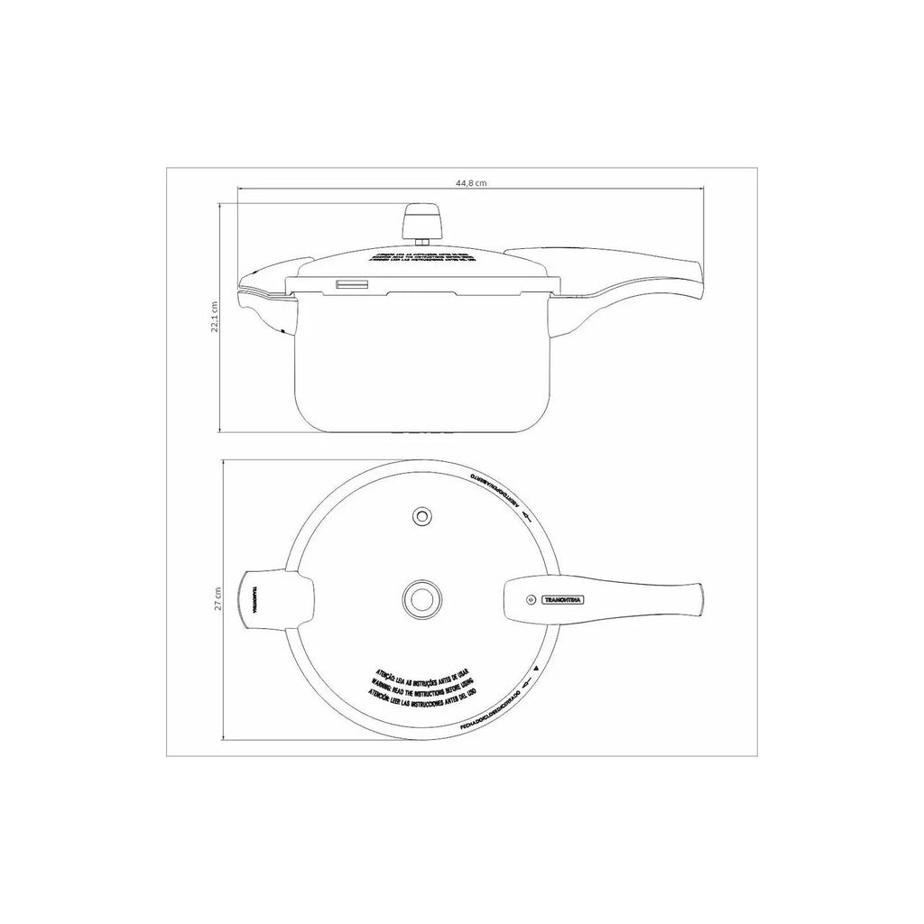 Diagrama técnico de olla a presión Tram