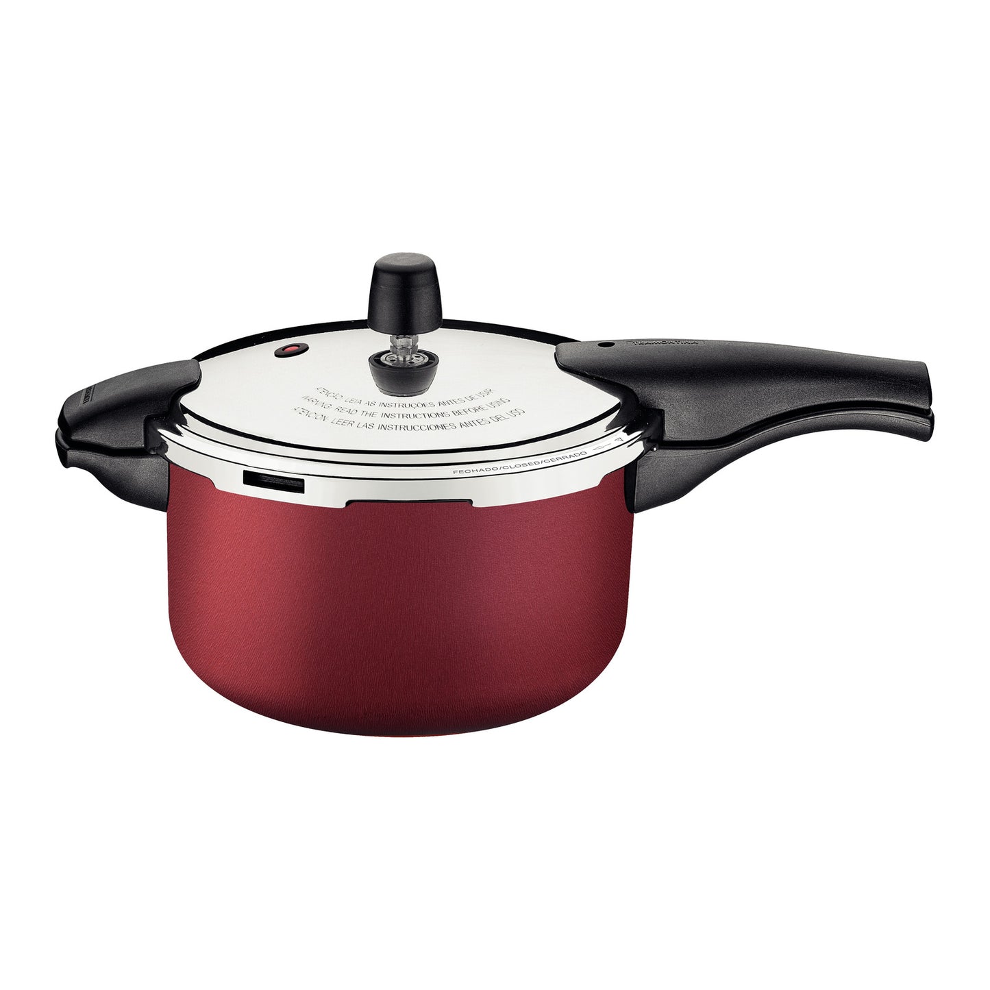 20589/724 	Olla a presión Tramontina Vancouver de aluminio con revestimiento antiadherente Starflon Max interno y externo, roja, 24 cm, 6 L