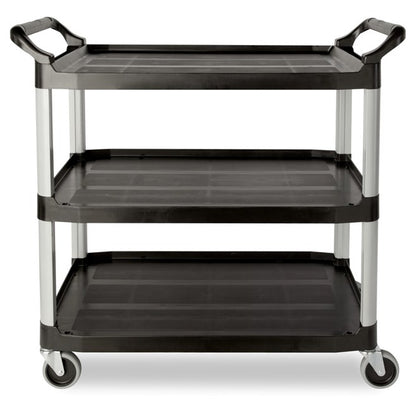Carro utilitario Xtra™, de laterales abiertos, capacidad de 136 kg (300 lb), color negro.