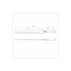 Cuchillo para churrasco Tramontina negro con hoja de acero inoxidable oscurecido y mango de madera, 30,5 cm (12").
