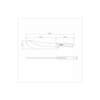 Cuchillo para churrasco Tramontina negro con hoja de acero inoxidable oscurecido y mango de madera de 25 cm (10 pulgadas)
