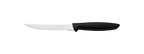 Cuchillo Tramontina con hoja serrada de acero inoxidable y mango negro de polipropileno