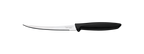 Cuchillo Tramontina con hoja curva serrada de acero inoxidable y mango negro de polipropileno