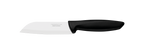 Cuchillo Tramontina con hoja blanca cerámica y mango negro, marca Made in Brazil