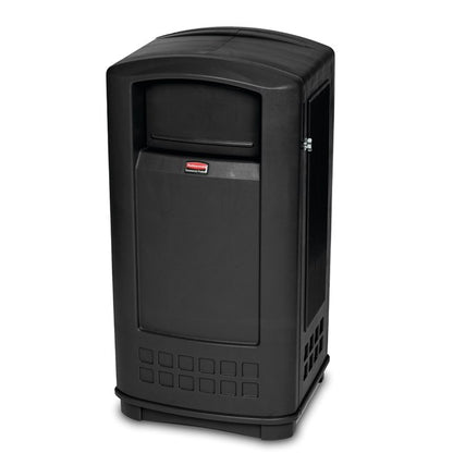 Basurero Rubbermaid Plaza Negro 35 Galones