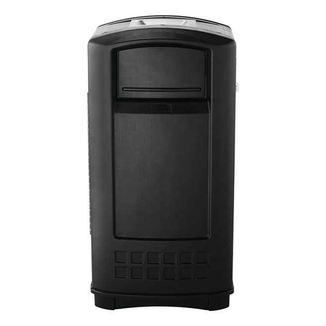 Basurero Rubbermaid Plaza Negro 35 Galones