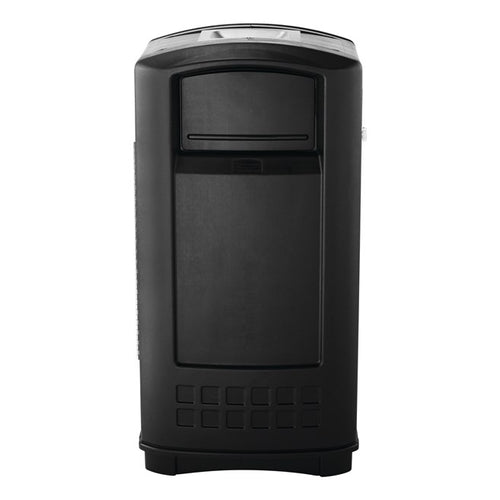 Basurero Rubbermaid Plaza Negro 35 Galones