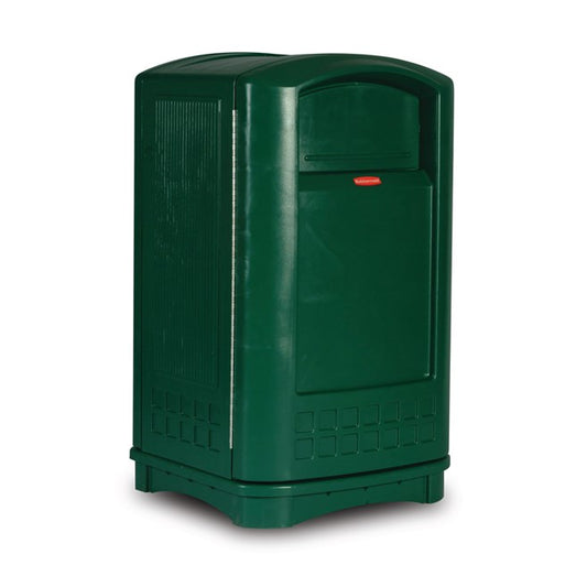 Basurero Rubbermaid Plaza con Portabandeja 50 Gal Verde