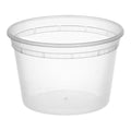 Recipiente Plástico transparente con Tapa 16 oz – Pack 20 Piezas