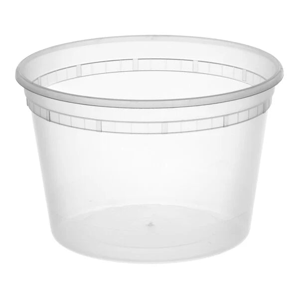 Recipiente Plástico transparente con Tapa 16 oz – Pack 20 Piezas