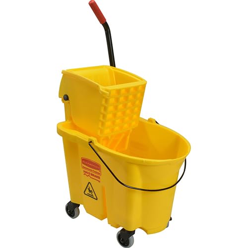 Carro Trapeador Rubbermaid con Cubeta Amarillo 51×40×92 cm