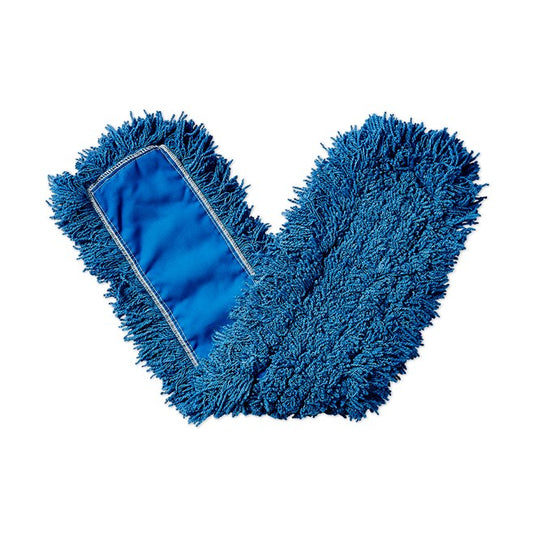 Mopa sintética de 91 cm (36") con asas retorcidas, color azul.