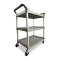 Carro de servicio utilitario con ruedas giratorias de 4", capacidad de 200 lb, Platinum