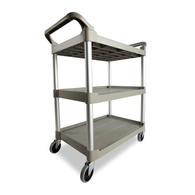 Carro de servicio utilitario con ruedas giratorias de 4", capacidad de 200 lb, Platinum