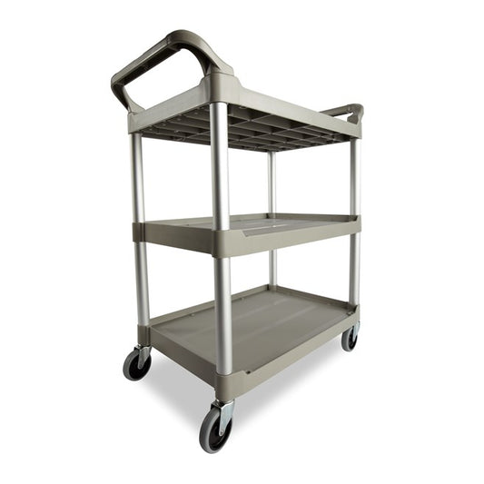 Carro de servicio utilitario con ruedas giratorias de 4", capacidad de 200 lb, Platinum