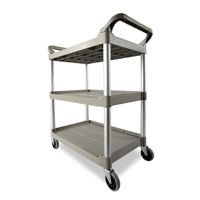 Carro de servicio utilitario con ruedas giratorias de 4", capacidad de 200 lb, Platinum