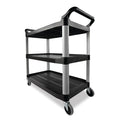Carro utilitario Xtra™, de laterales abiertos, capacidad de 136 kg (300 lb), color negro.