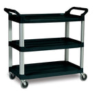 Carro utilitario Xtra™, de laterales abiertos, capacidad de 136 kg (300 lb), color negro.