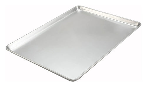 Bandeja de aluminio rectangular con borde elevado, tamaño completo para horno