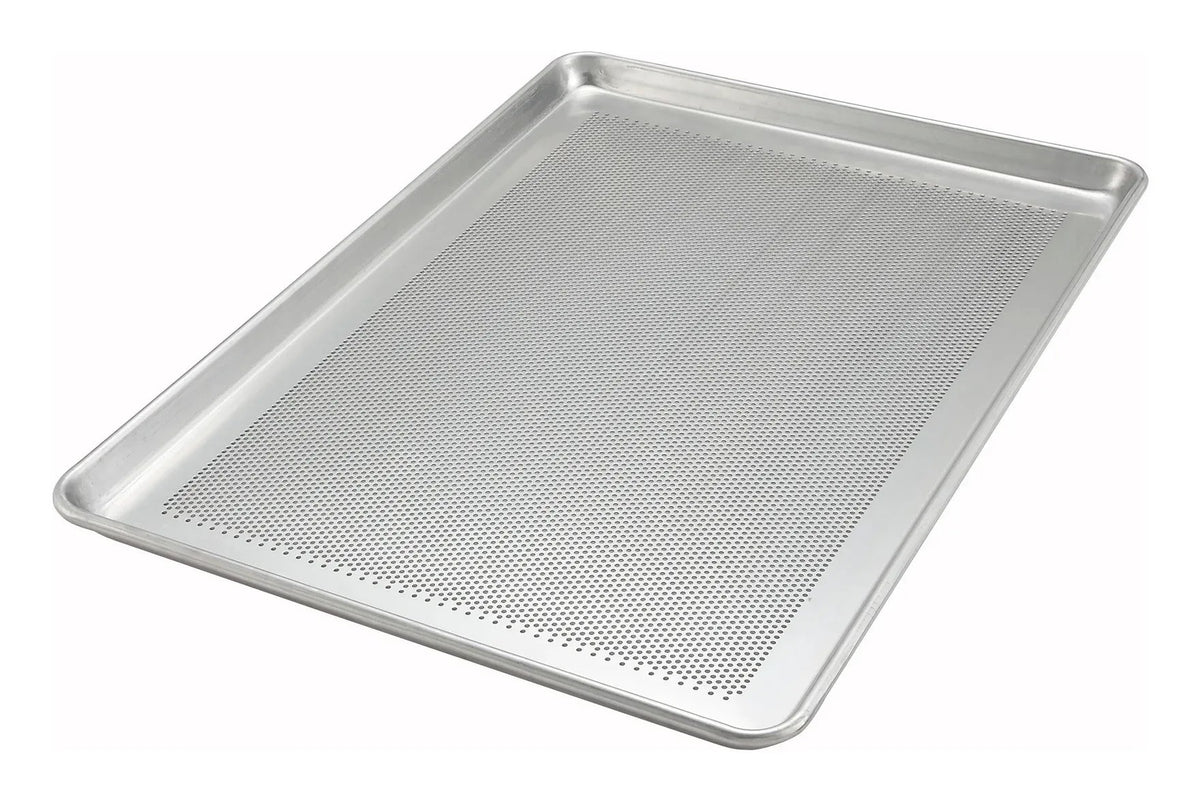 Bandeja de aluminio perforada rectangular tamaño full para hornear