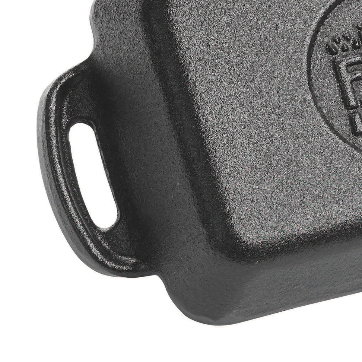 Mini sartén rectangular de hierro fundido FireIron de 10 oz, 5-7/8" x 4-1/8" WINCO