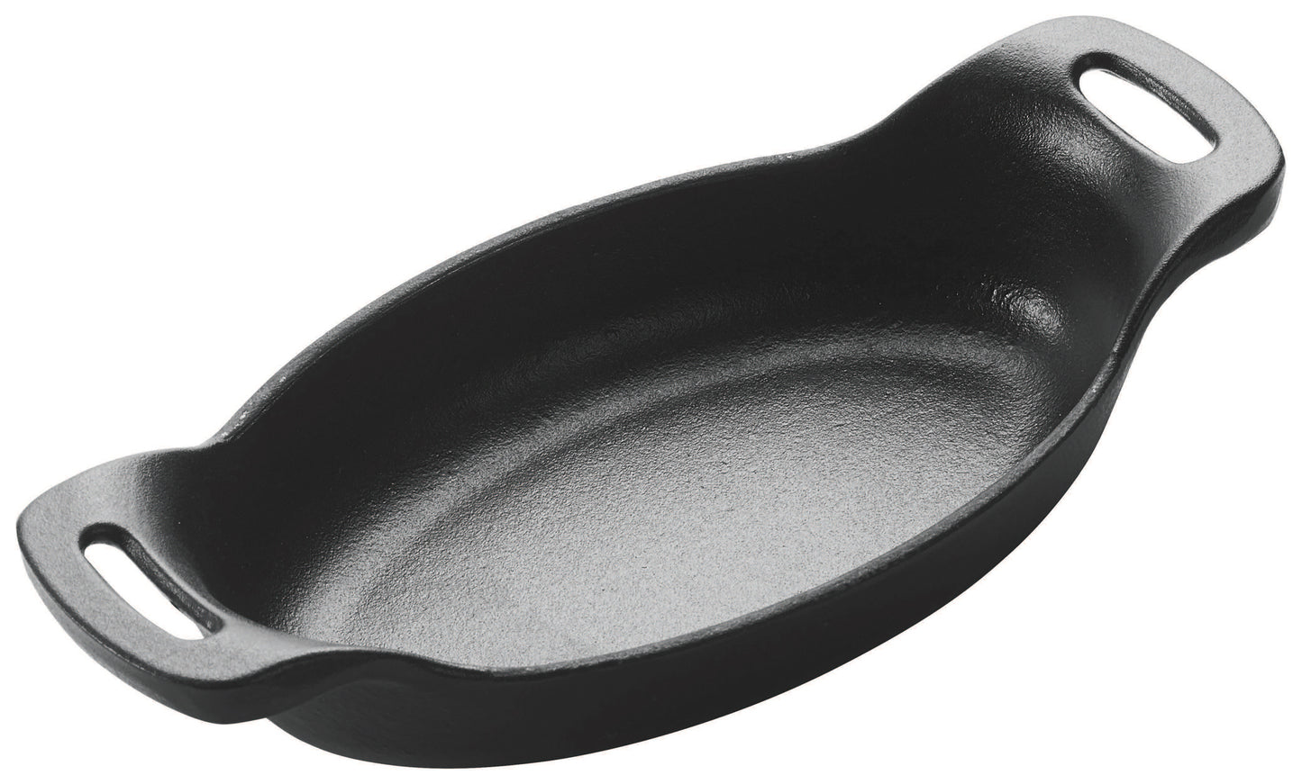 Mini fuente ovalada de hierro fundido FireIron de 16,5 cm x 10,8 cm, 255 ml