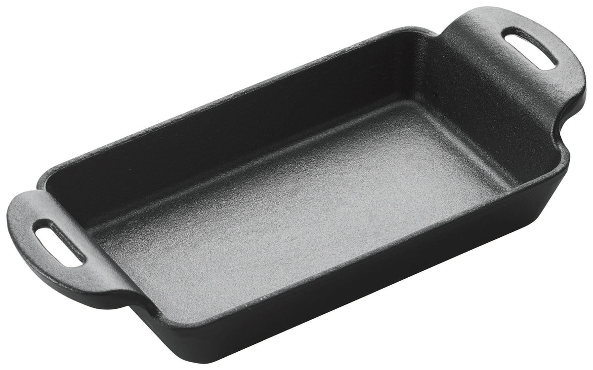 Mini sartén rectangular de hierro fundido FireIron de 7" x 4-3/4" y 14 oz.