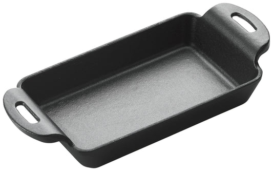 Mini sartén rectangular de hierro fundido FireIron de 7" x 4-3/4" y 14 oz.