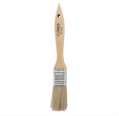 Brocha Winco #108 de 1 pulgada con mango de madera y cerdas naturales