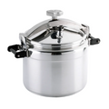 Olla de presión de acero inoxidable con tapa y regulador de presión superior