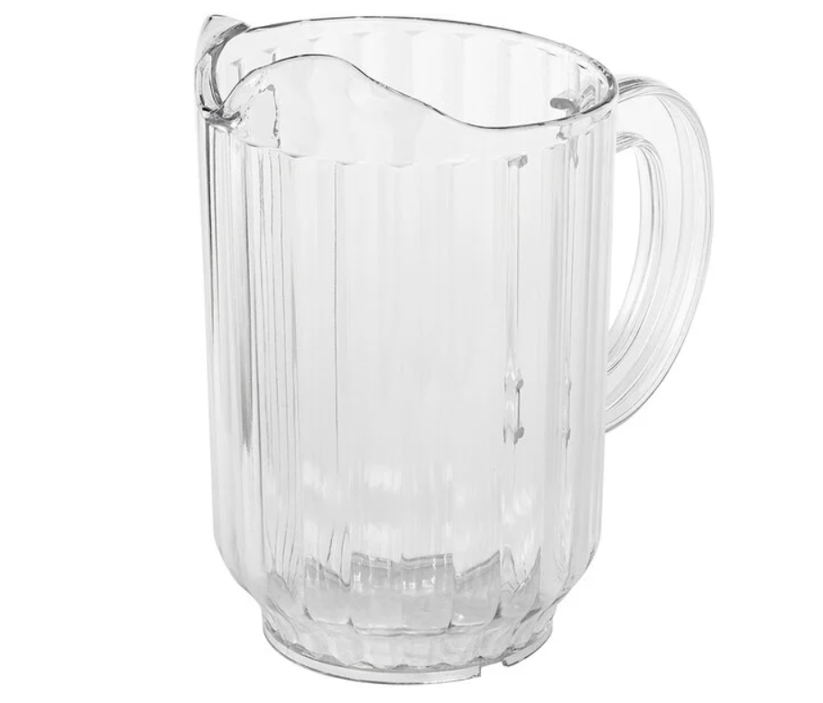 Jarra de plástico SAN transparente TableCraft de 60 oz.
