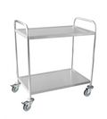 Carro de servicio de acero inoxidable, 2 estantes, 86x54x94(H)cm