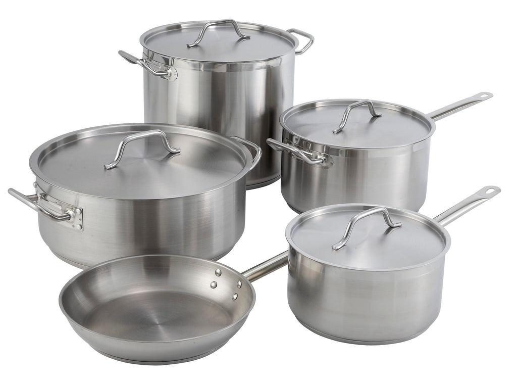 Olla de acero inoxidable con tapa - 32 cuartos