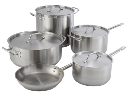 Olla de acero inoxidable con tapa - 32 cuartos
