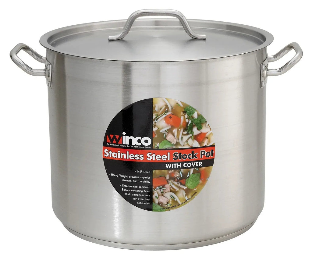 Olla de acero inoxidable con tapa - 80 LTS WINCO