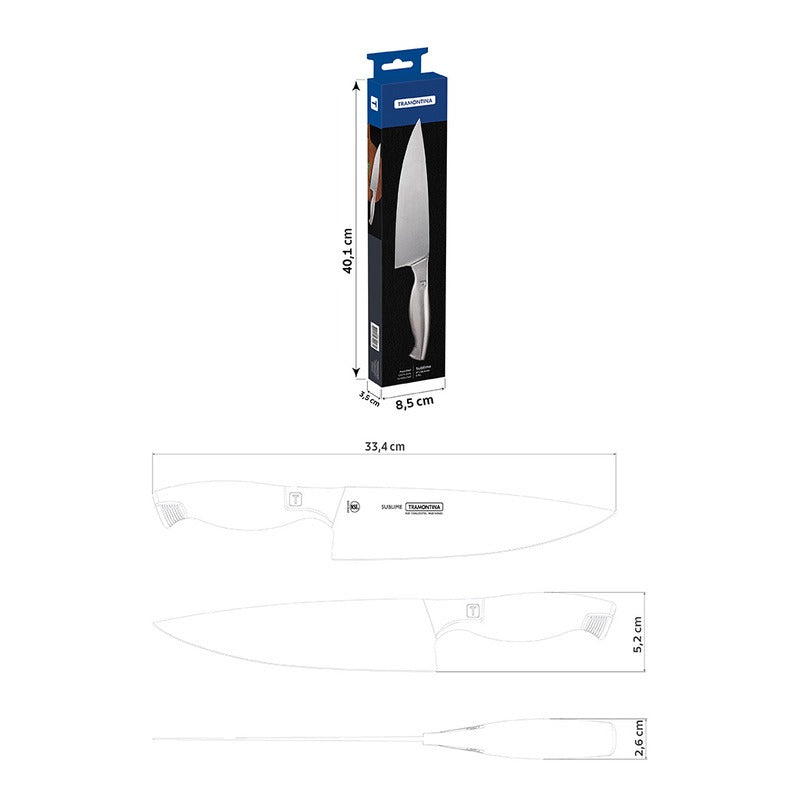 Cuchillo chef Tramontina Sublime en caja