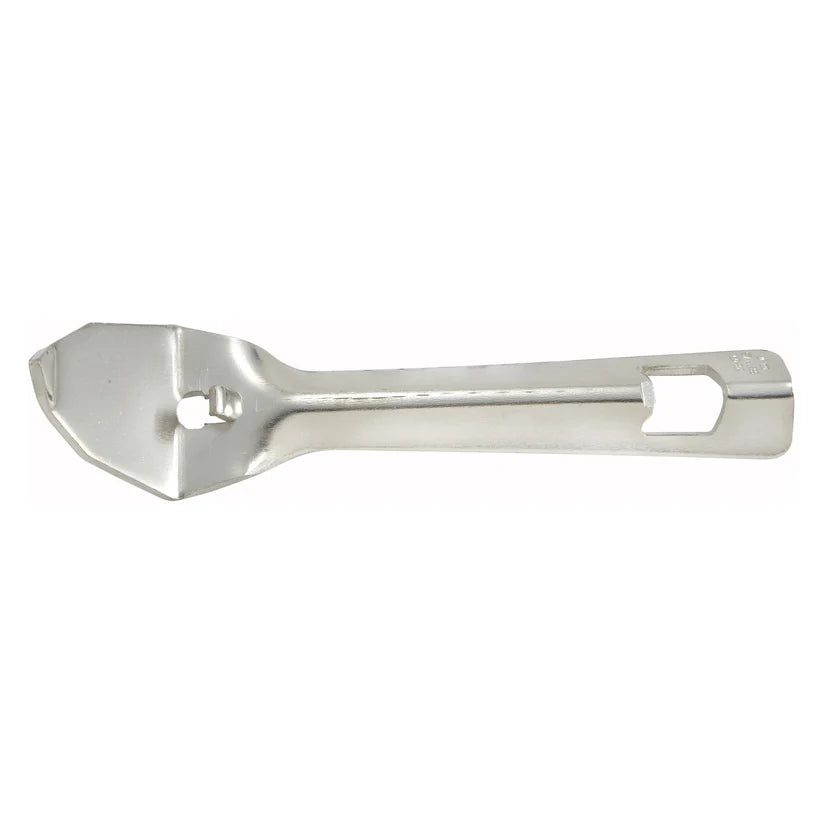 Abrebotellas/golpeador de latas de 7", acero inoxidable