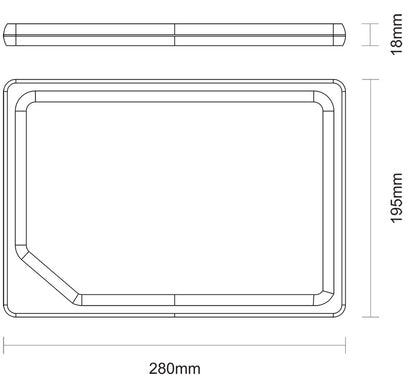 13396/052      	Tabla de cortar rectangular