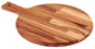 13278/351 Tabla de cortar redonda de cocina Tramontina en madera de teca con asa, 40x28 cm