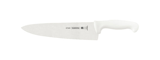 Cuchillo Tramontina con mango blanco de polipropileno y hoja de acero inoxidable