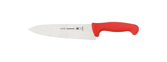 Cuchillo para carne Tramontina Professional Master de 8" con hoja de acero inoxidable y mango de polipropileno rojo.24609/078