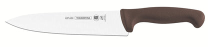 Cuchillo profesional para carne Tramontina con hoja de acero inoxidable y mango de polipropileno cafe, 25,4 cm (10").24609/040